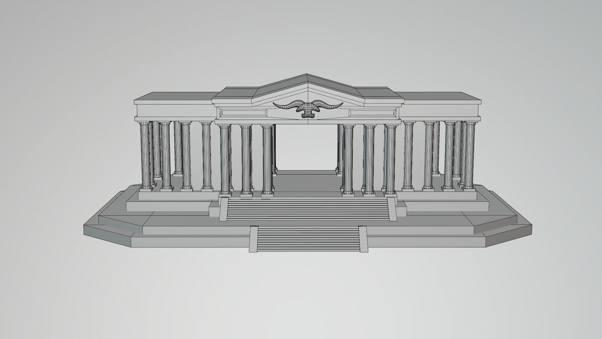 Taurus Temple - Taurus House - El templo de Tauro Low-poly 3D model_10