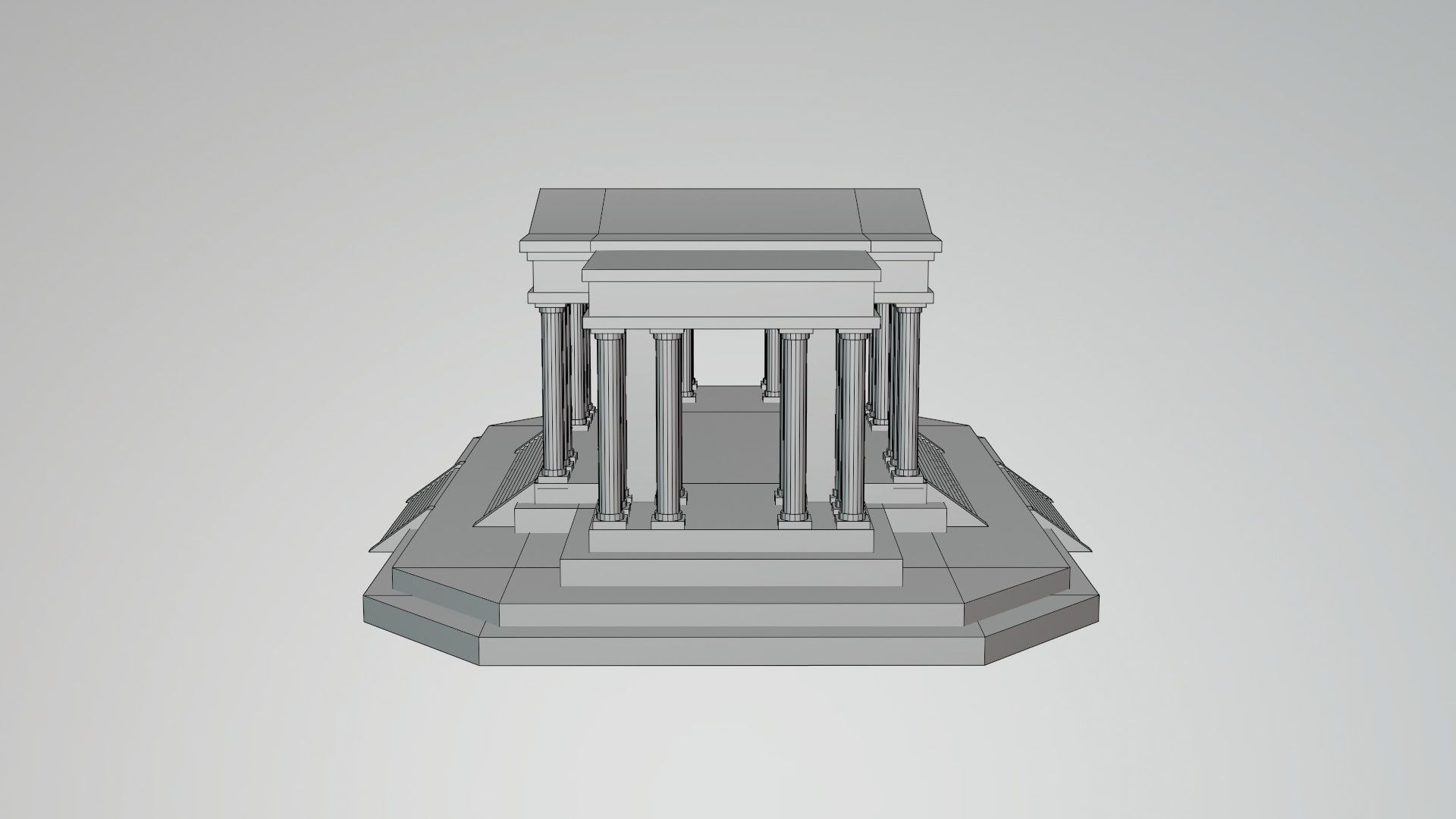 Taurus Temple - Taurus House - El templo de Tauro Low-poly 3D model_11