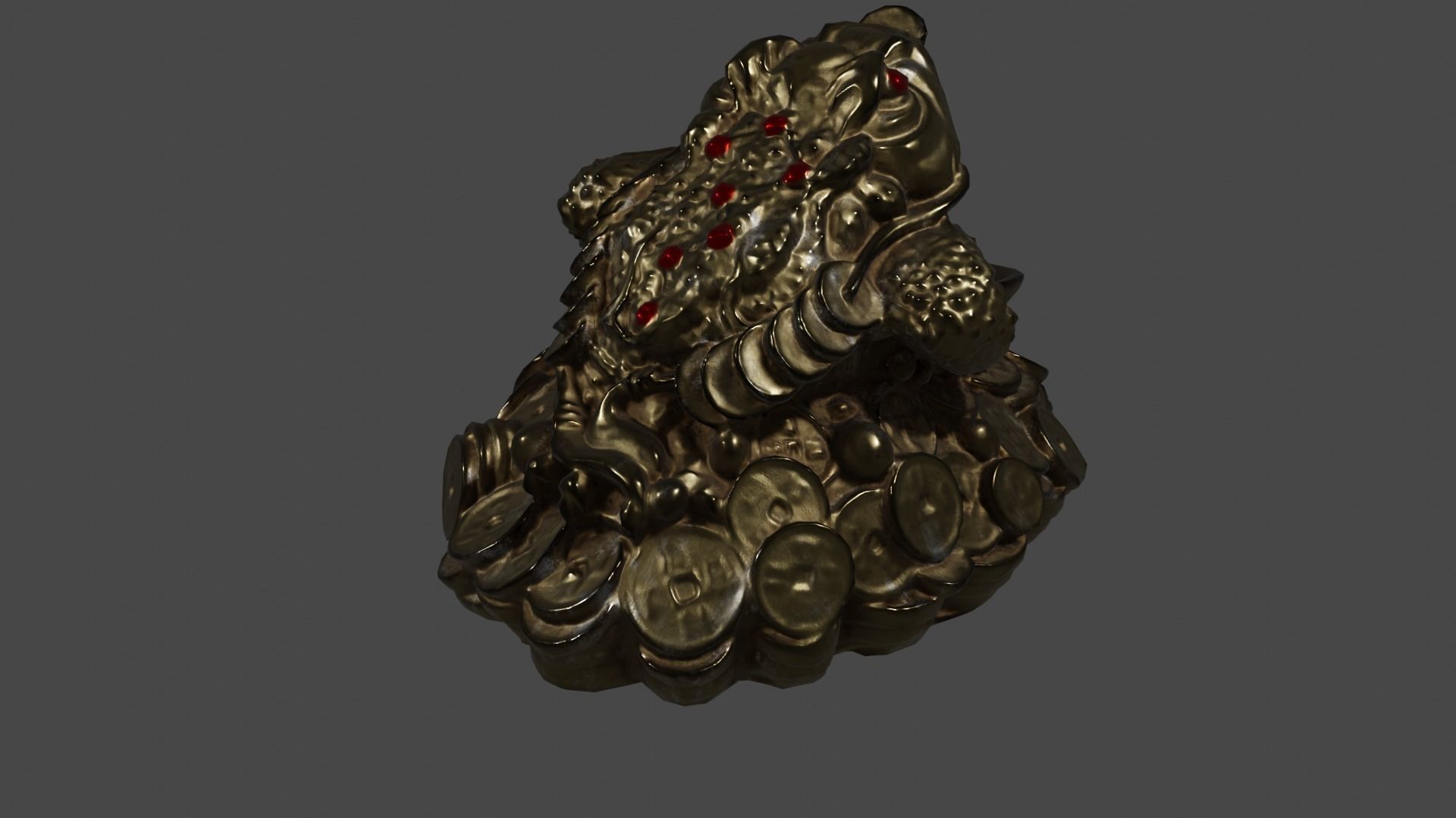 GoldToad 01 3D model_2