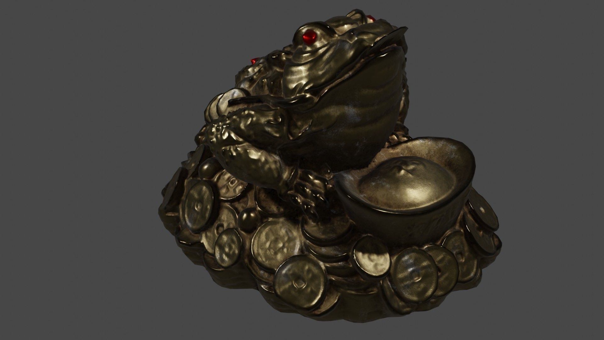 GoldToad 01 3D model_1