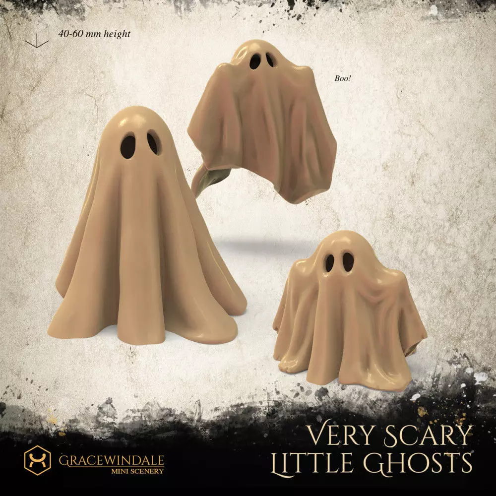 Little Ghost Family 3D print model