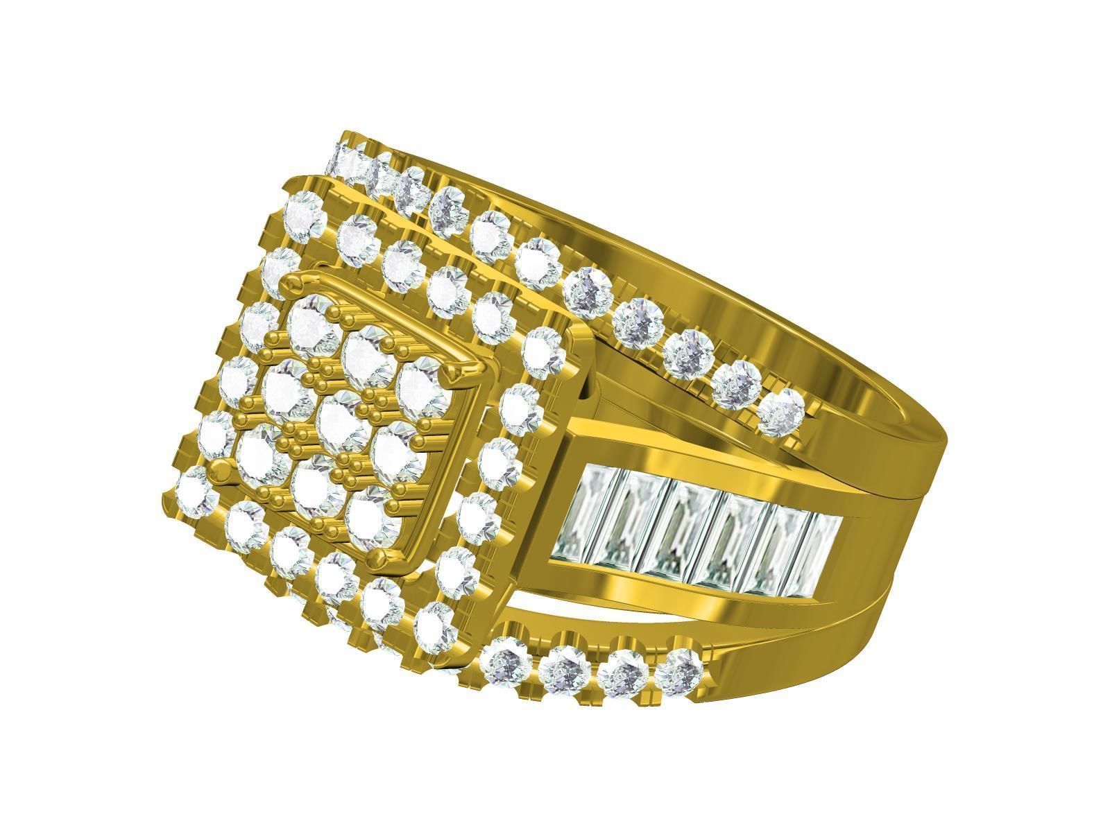 Men Ring -01 3D print model_1