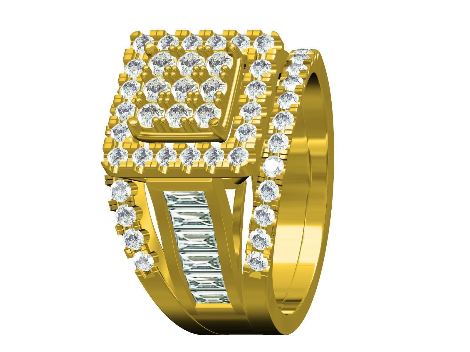 Men Ring -01 3D print model_6