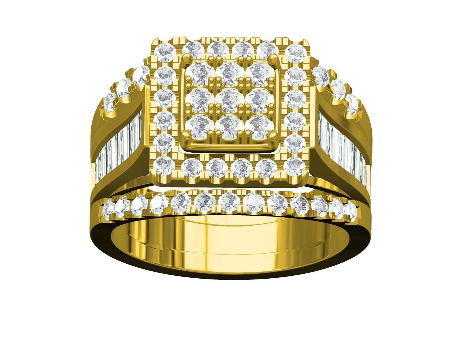 Men Ring -01 3D print model_8