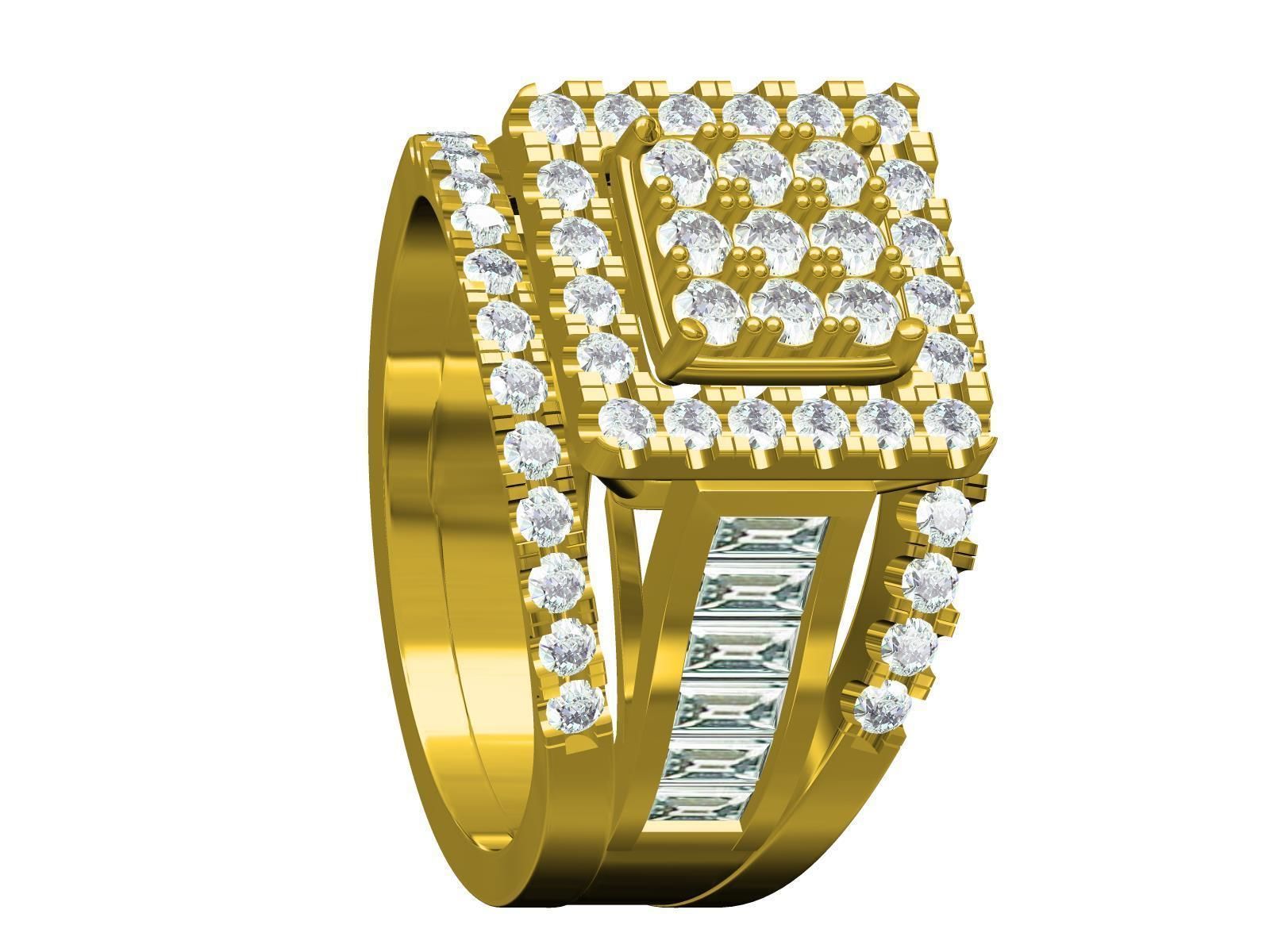 Men Ring -01 3D print model_5