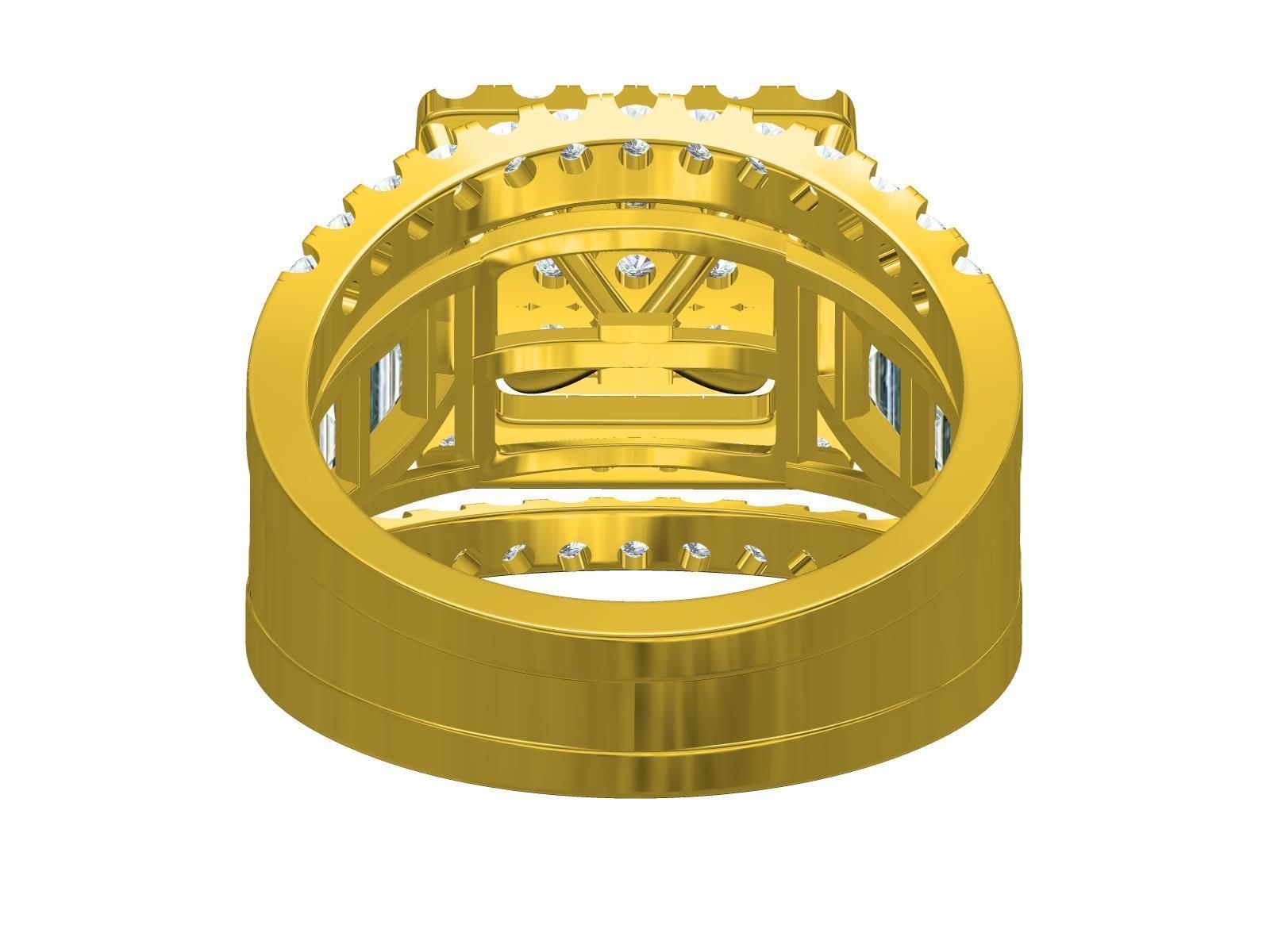 Men Ring -01 3D print model_4