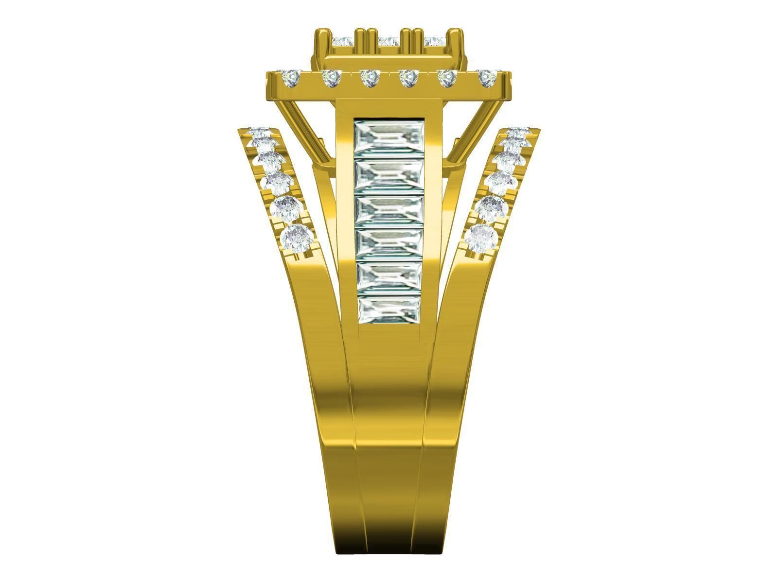 Men Ring -01 3D print model_2