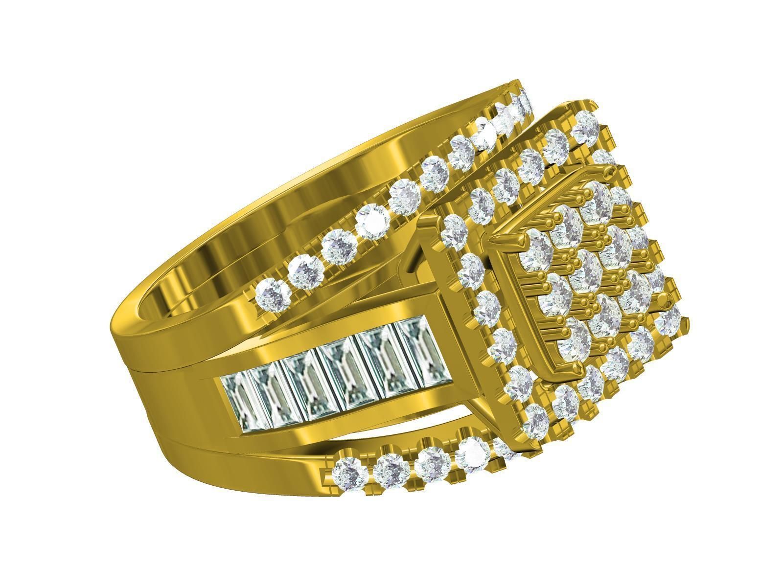 Men Ring -01 3D print model_7