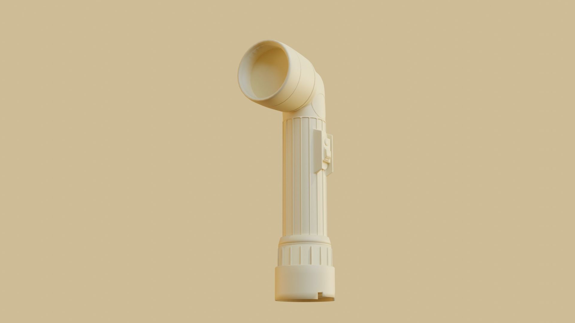 L shaped military flashlight Low-poly 3D model_6