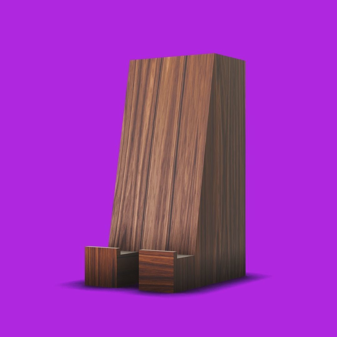 flower pot phone stand 3D print model_2