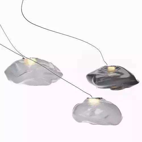 73-3-Semi-Rigid three light fixtures hanging from surface