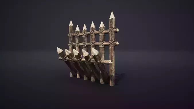 PALISADE BARRIER BARRICADE FENCE WALL DAM MEDIEVAL VILLAGE FORT