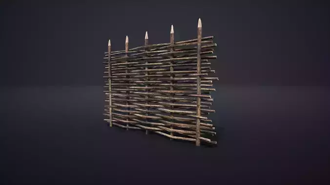 PALISADE BARRIER BARRICADE FENCE WALL VILLAGE DAM MEDIEVAL FORT