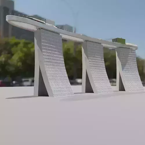 Marina bay sands blender 3d model