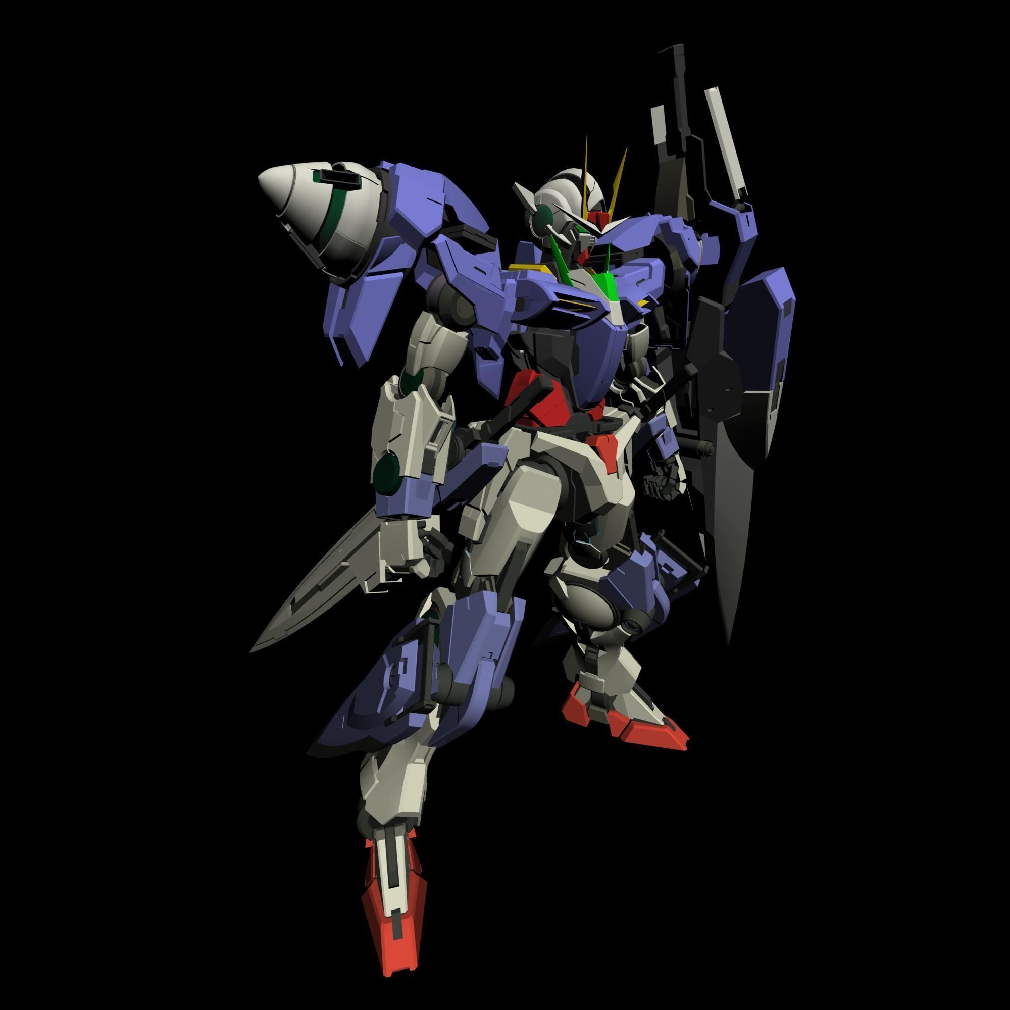 00 Gundam Seven Sword 3D model_10