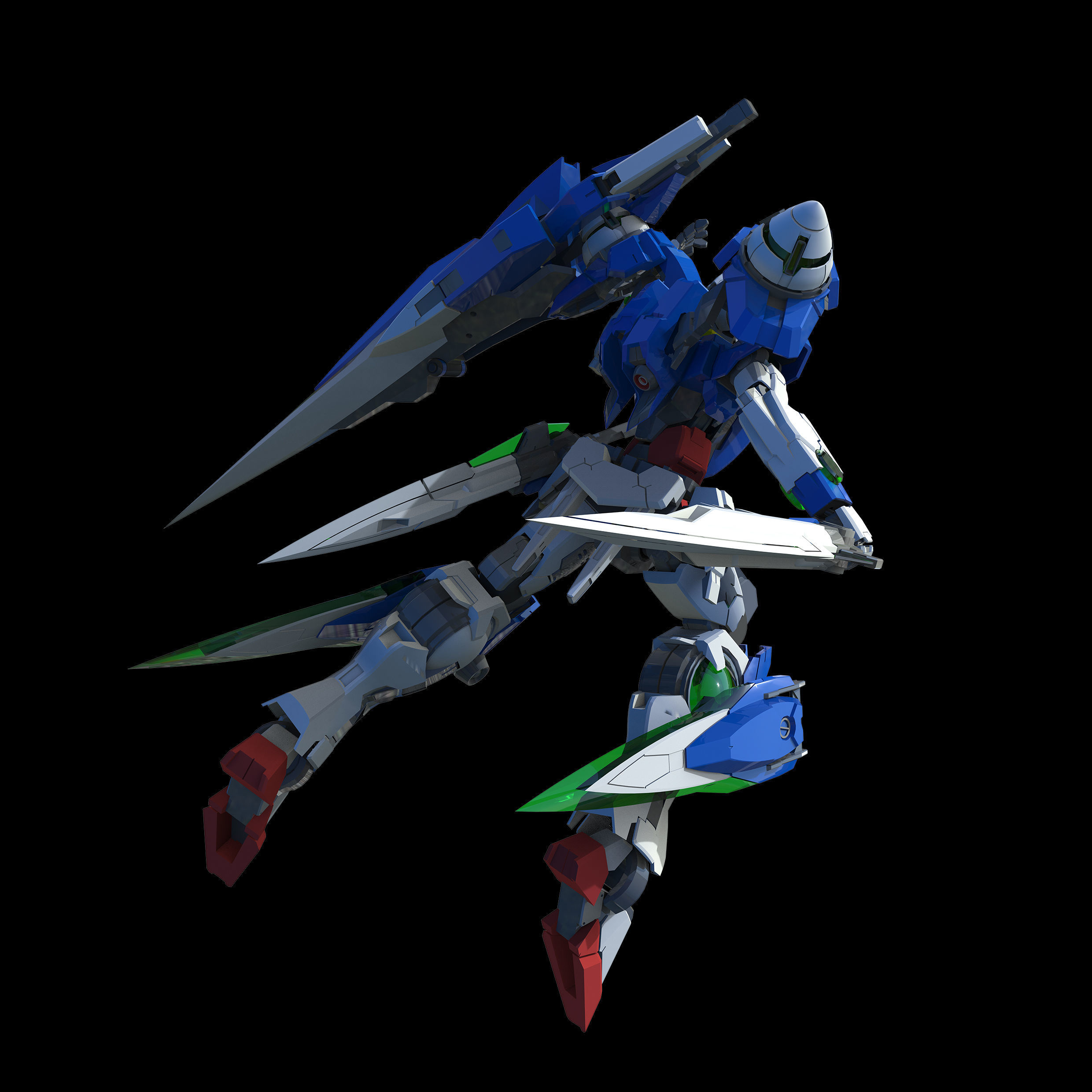 00 Gundam Seven Sword 3D model_4