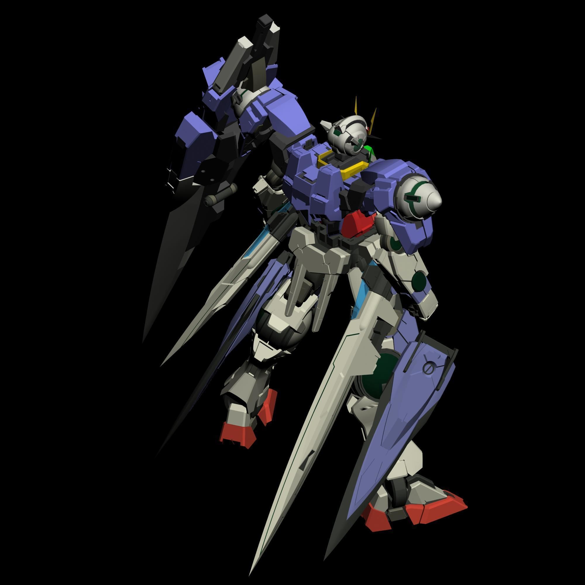 00 Gundam Seven Sword 3D model_9
