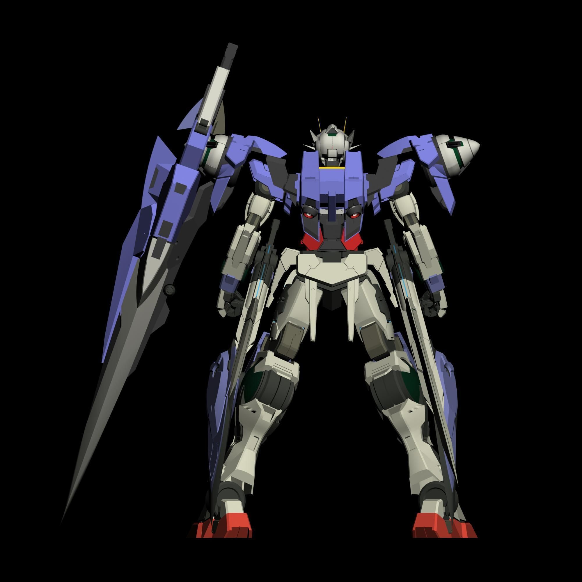00 Gundam Seven Sword 3D model_7