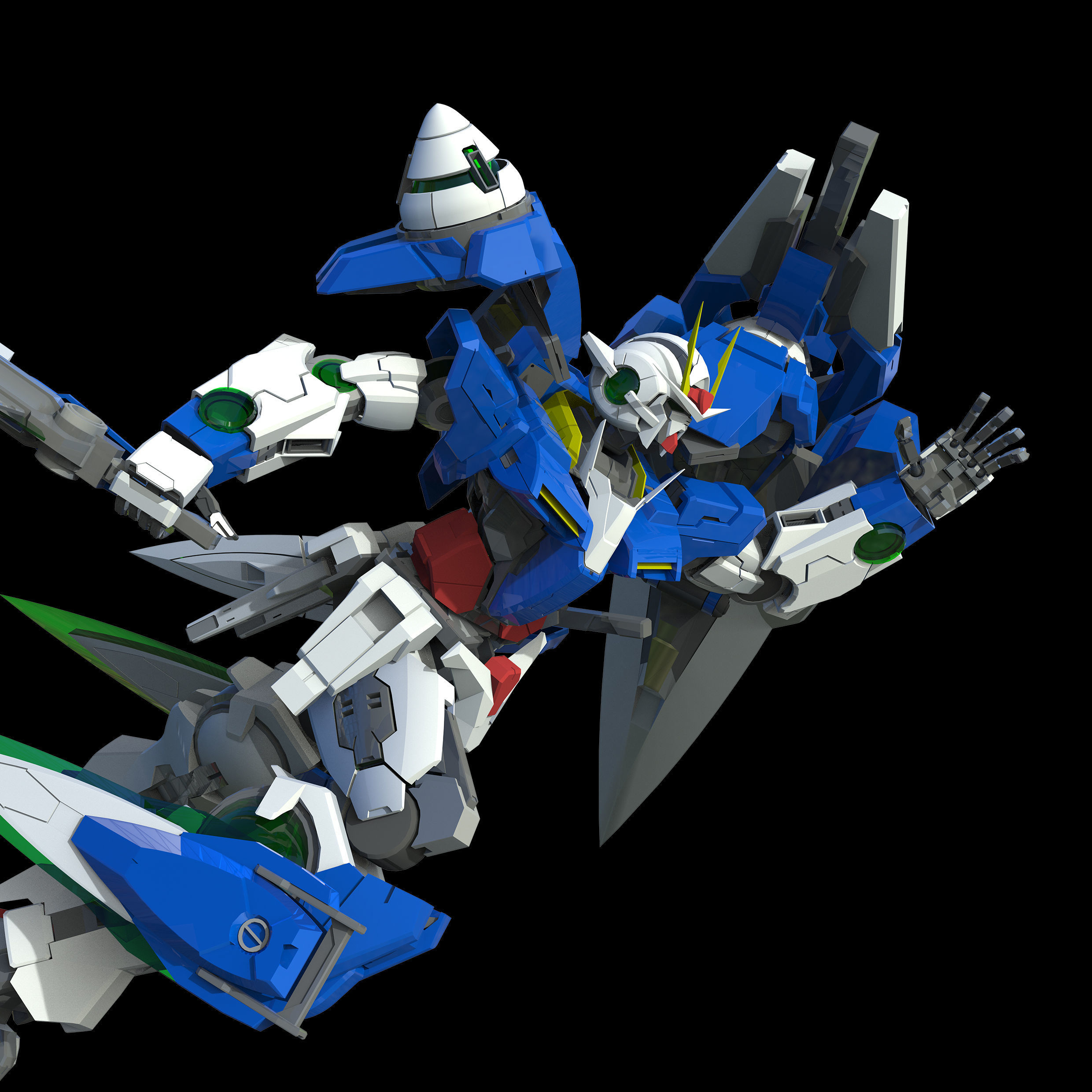 00 Gundam Seven Sword 3D model_1