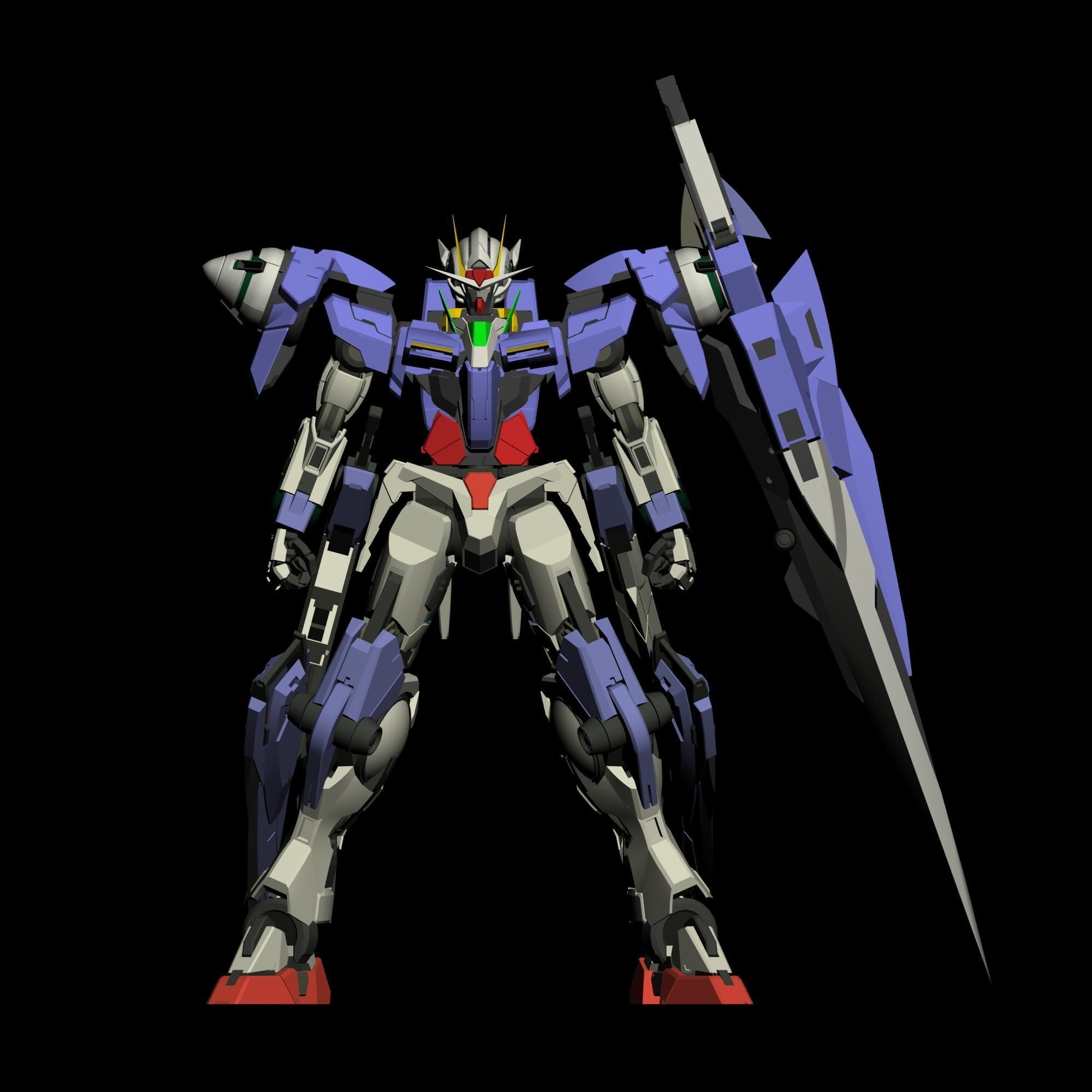 00 Gundam Seven Sword 3D model_8