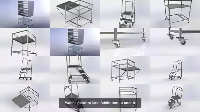 Welded Stainless Steel Fabrications 3D Model Collection