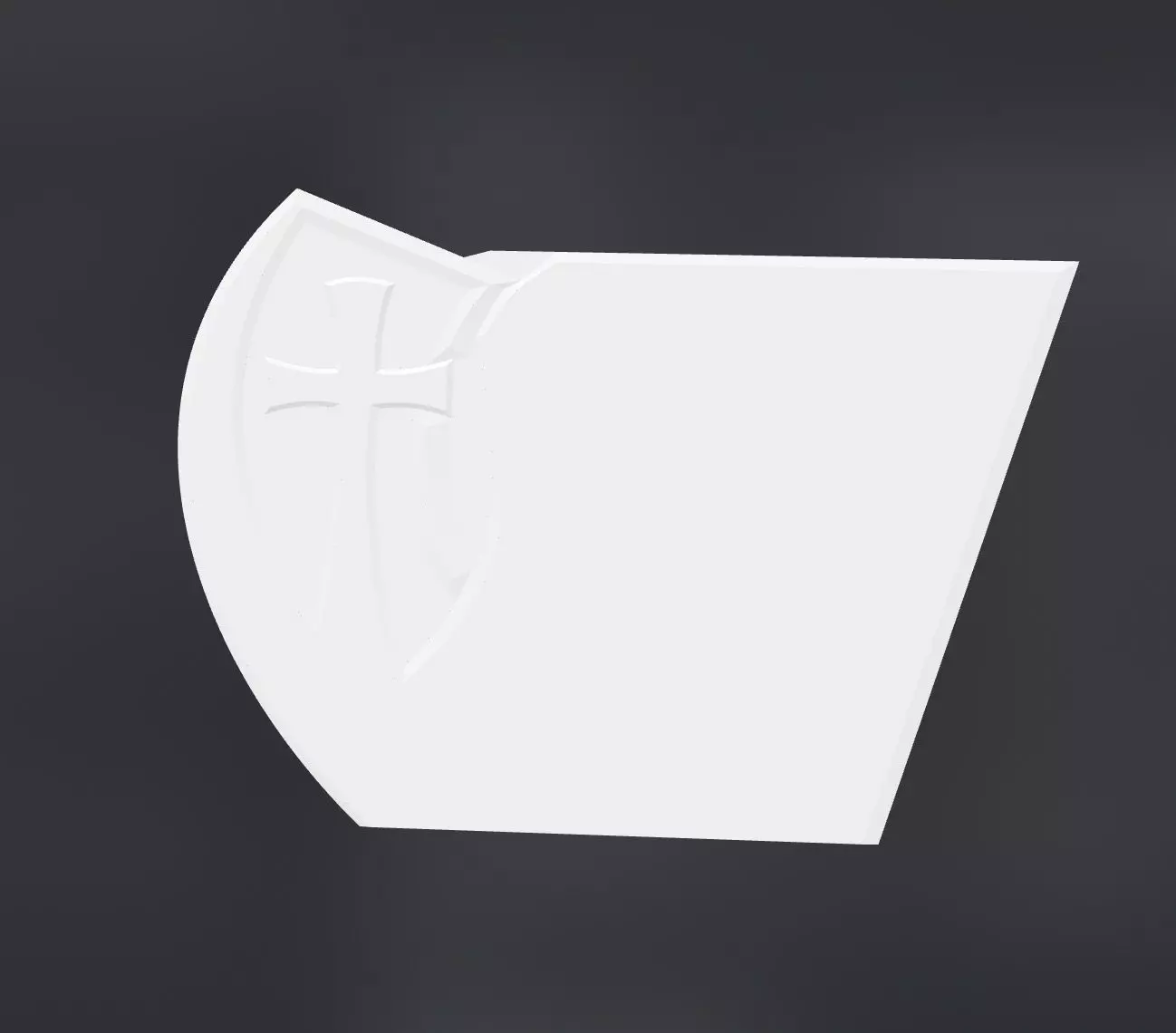 Headstone 3d model euro form with cross 3D model_0