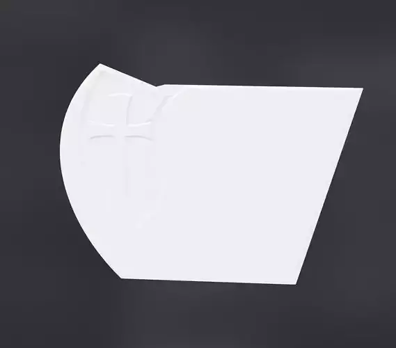 Headstone 3d model euro form with cross 3D model