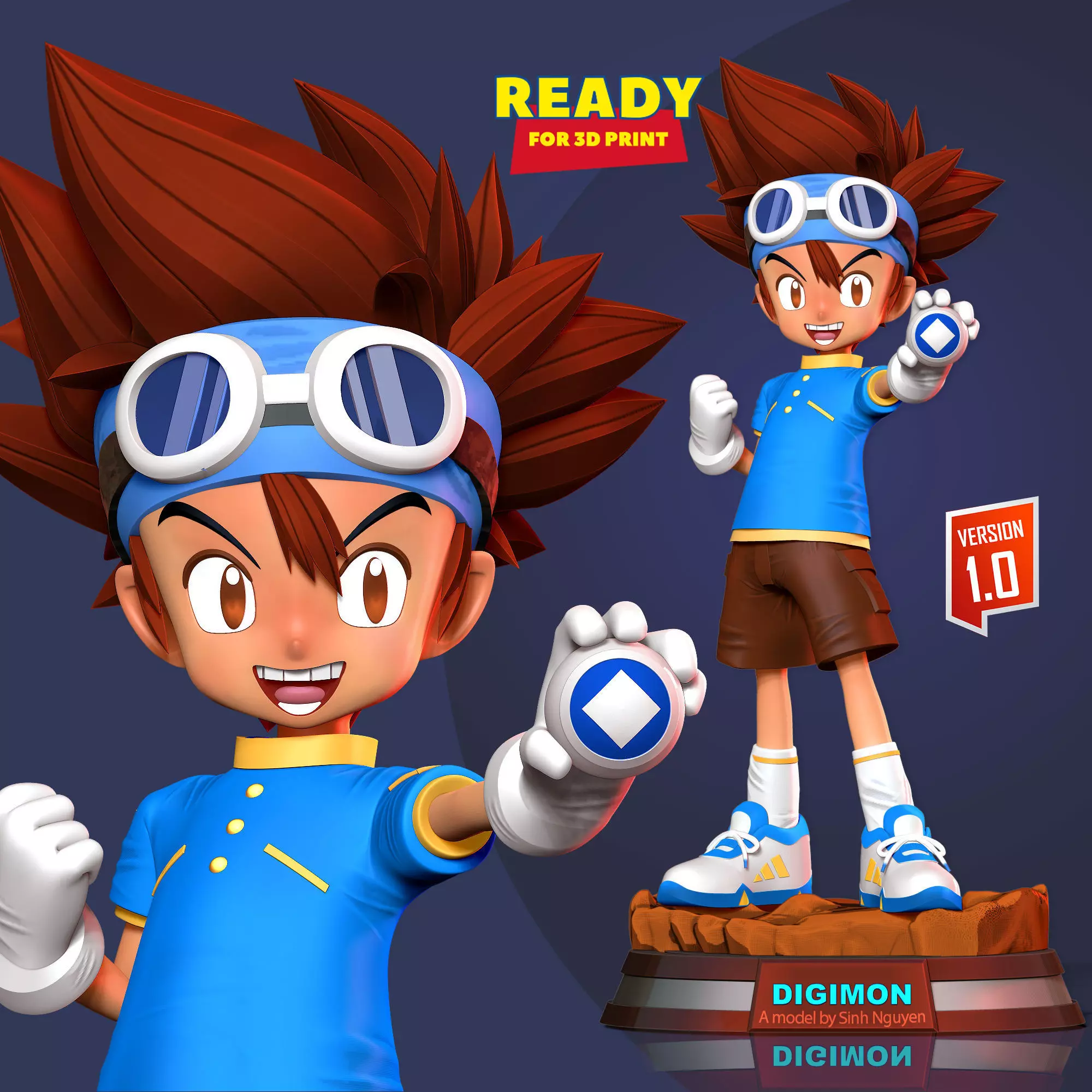 Taichi Yagami - Digimon Fanart 3D print model_0