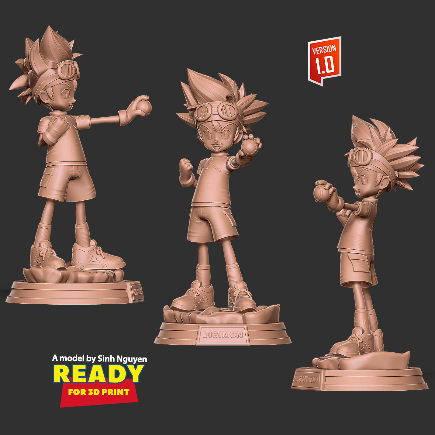 Taichi Yagami - Digimon Fanart 3D print model_6