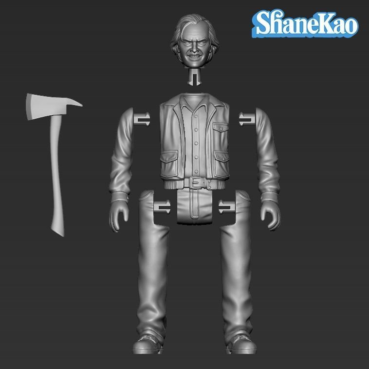 The Shining Jack Torrance Retro style Action FIgure Kenner  3D print model_5
