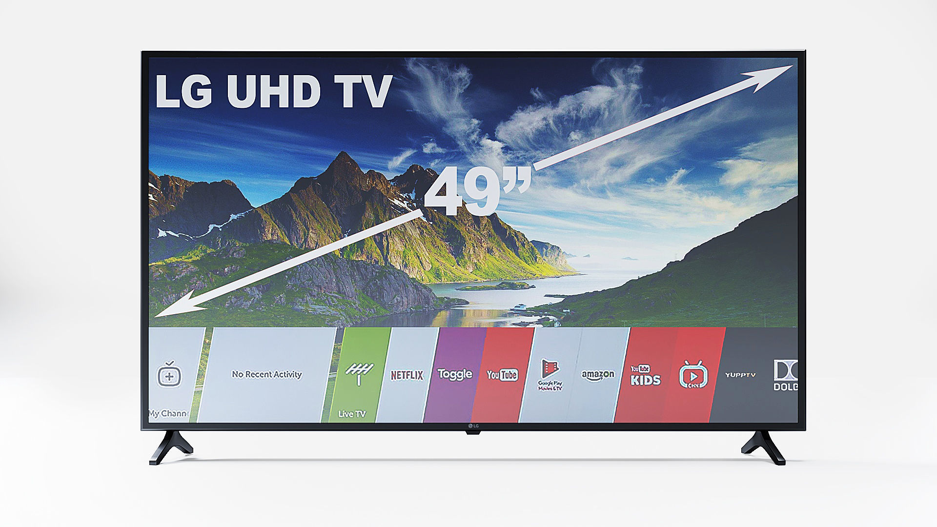 LG 49 Inch Class 4K HDR Smart LED TV Low-poly 3D model_1