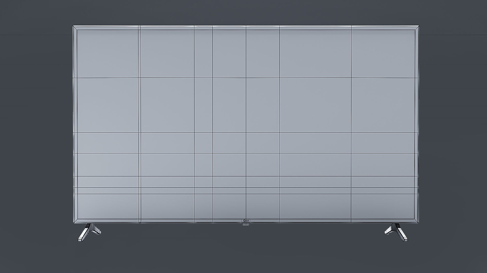 LG 49 Inch Class 4K HDR Smart LED TV Low-poly 3D model_8