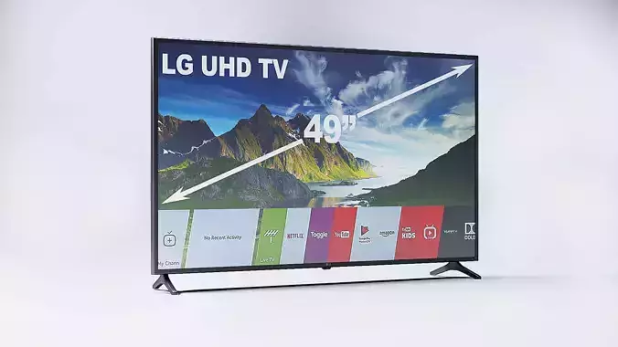 LG 49 Inch Class 4K HDR Smart LED TV Low-poly 3D model