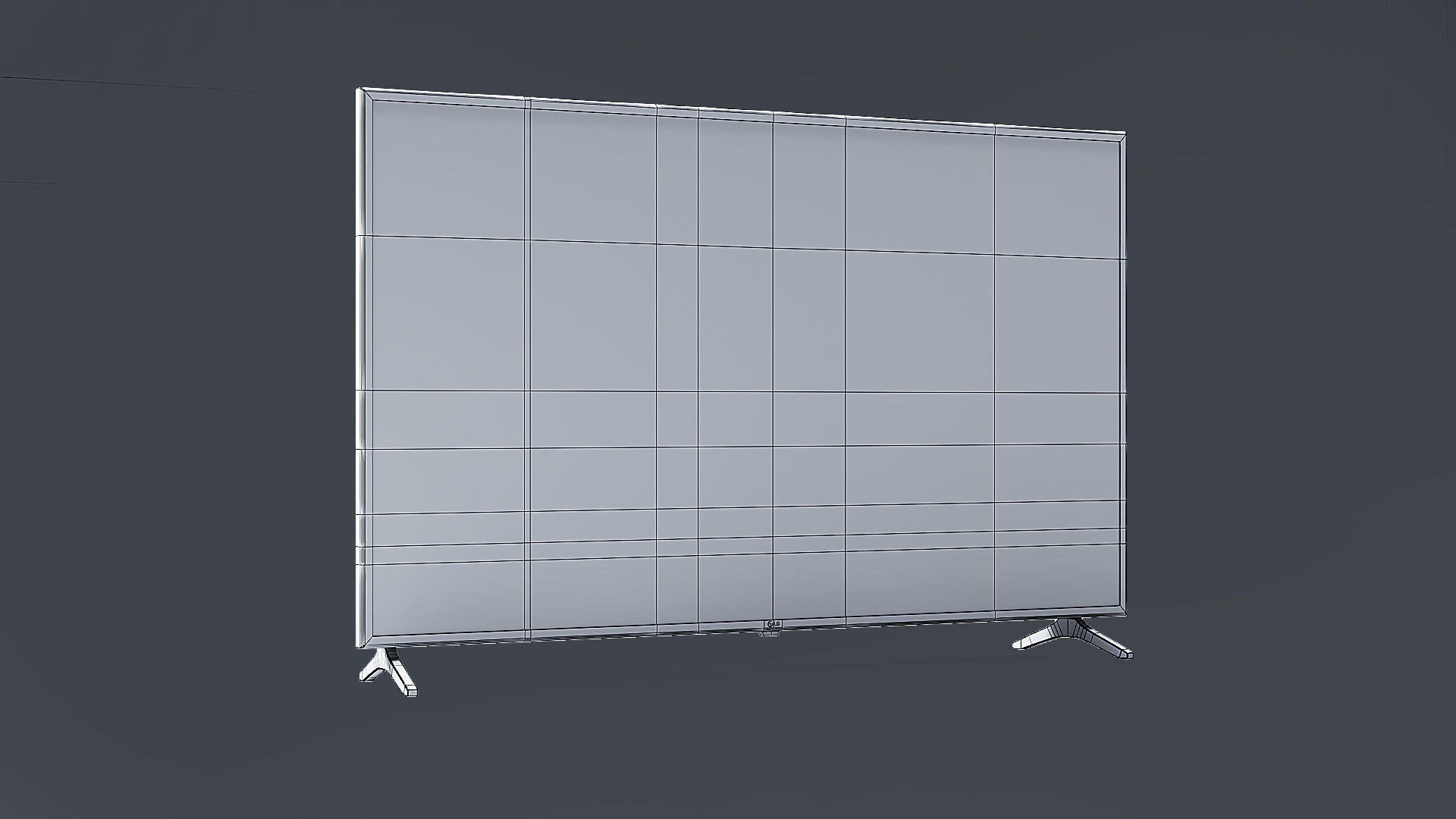 LG 49 Inch Class 4K HDR Smart LED TV Low-poly 3D model_7