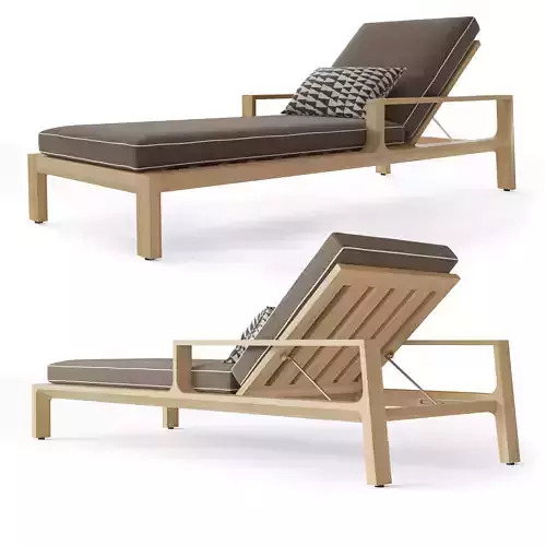  RHODES TEAK CHAISE Restoration Hardware