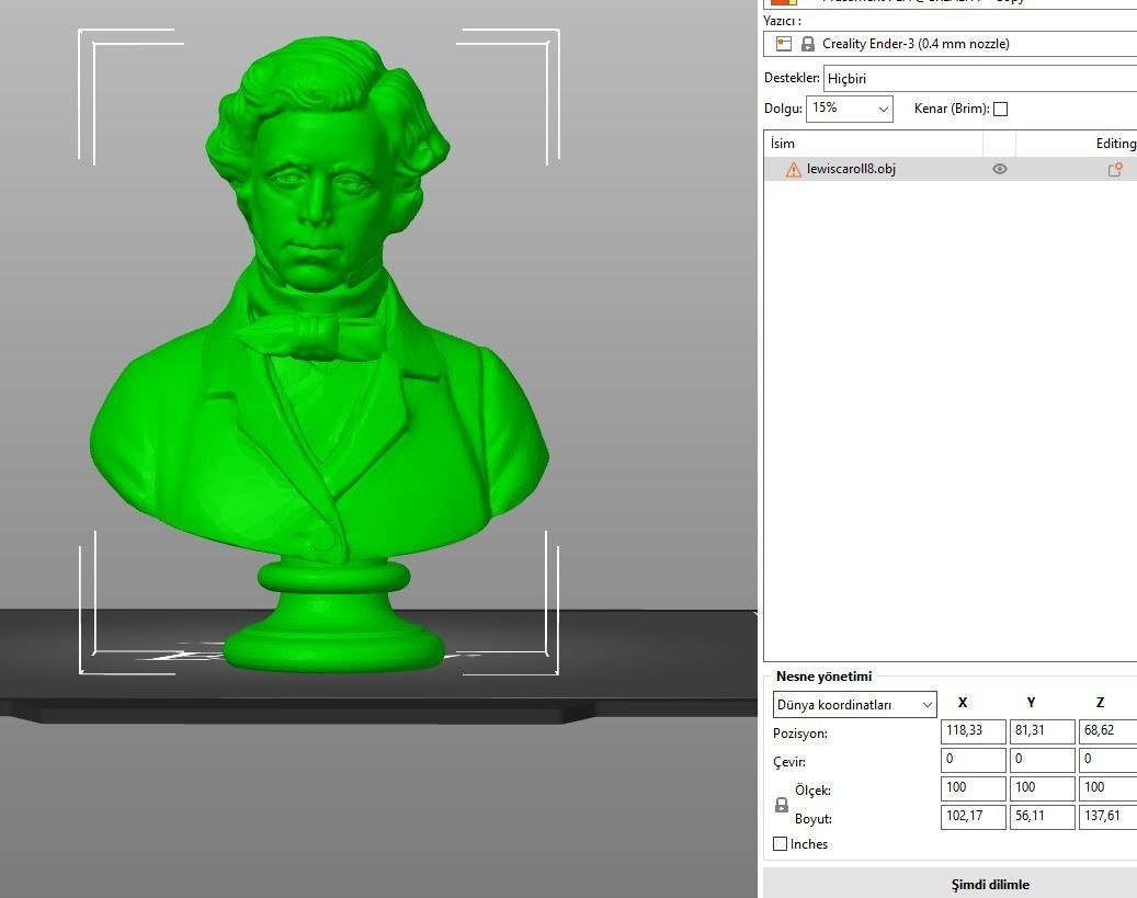 Lewis Carroll 3D print model_3