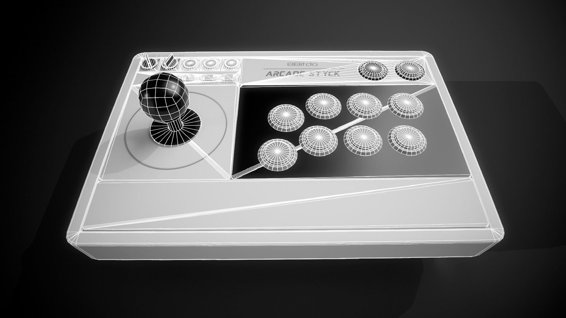 Arcade Fight Stick 8Bitdo 3D model_6
