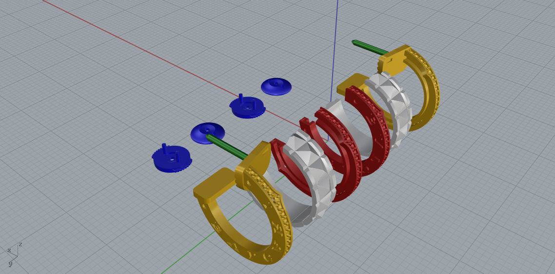 Earrings BuLGARI 3d print model D22 3D print model_11