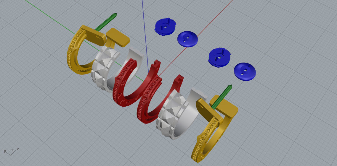 Earrings BuLGARI 3d print model D22 3D print model_10