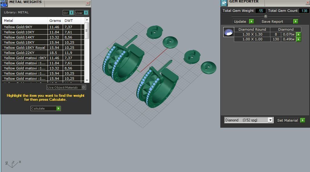 Earrings BuLGARI 3d print model D22 3D print model_4