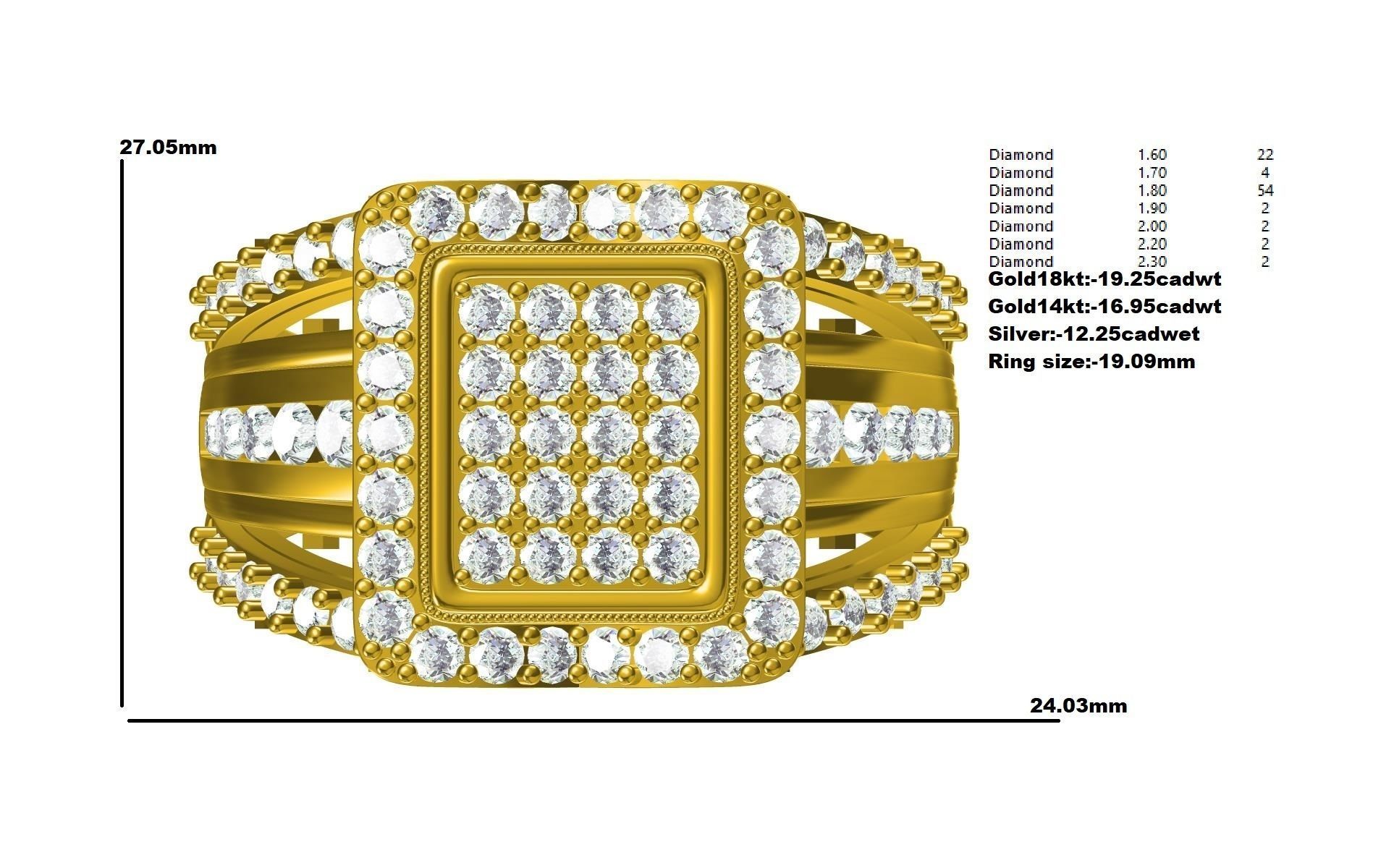 Men ring-13 3D print model_9