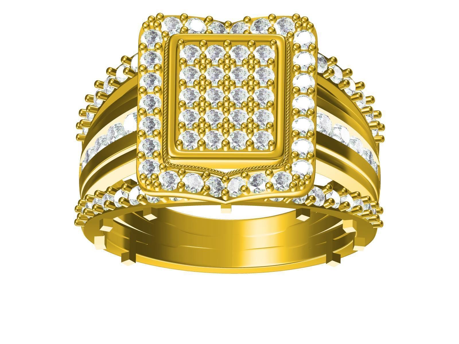 Men ring-13 3D print model_3