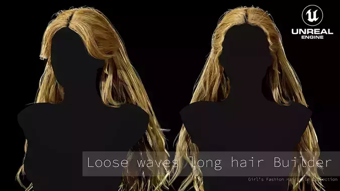 Realtime Hair - Loose waves long hair Builder