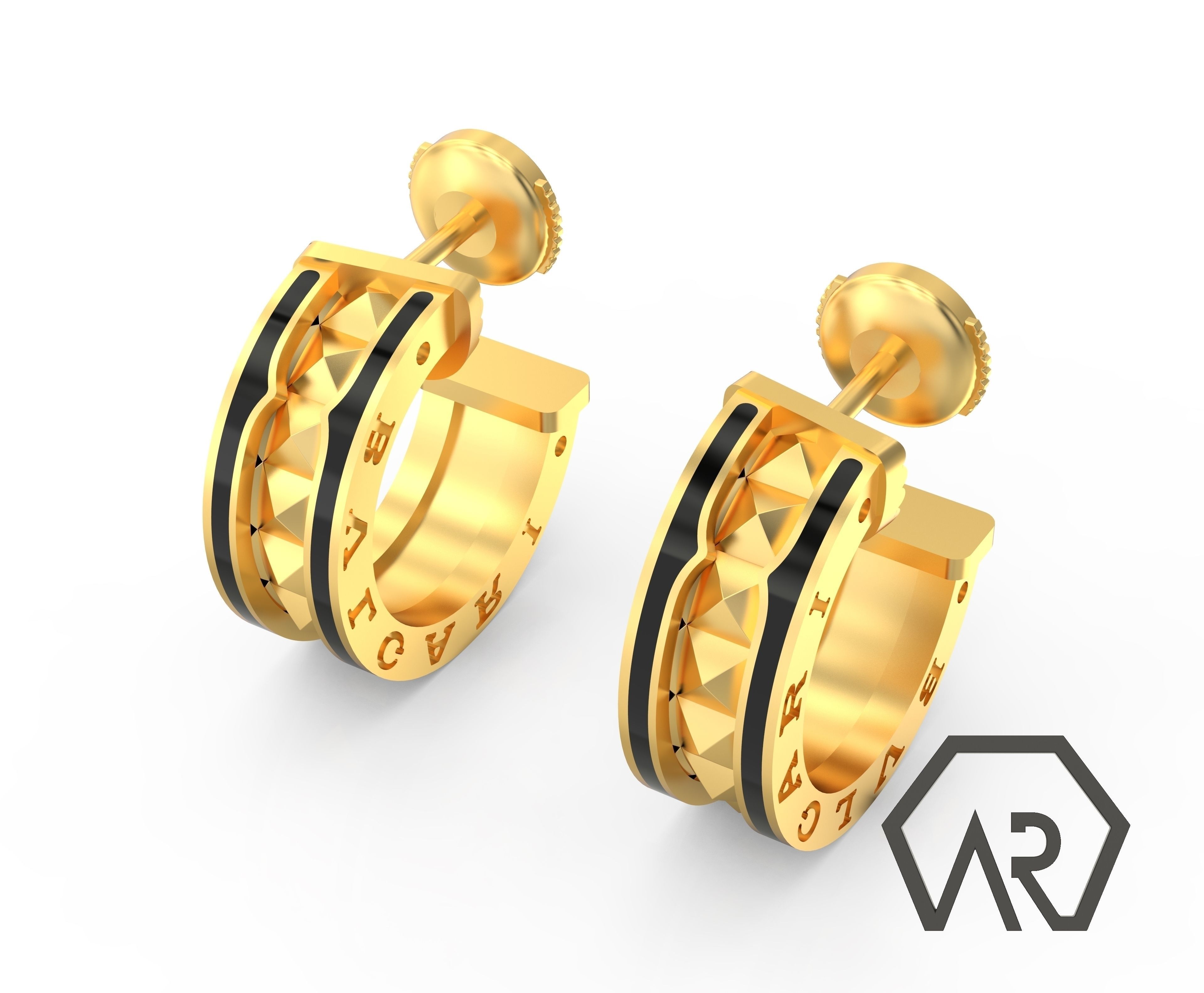 Earrings BuLGARI 3d print model D23 3D print model_1
