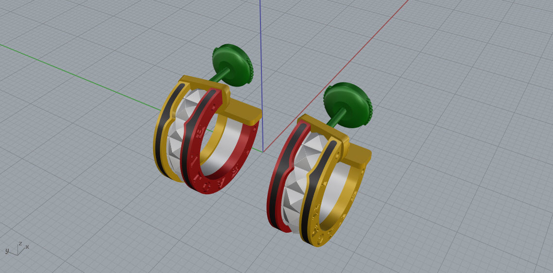 Earrings BuLGARI 3d print model D23 3D print model_9