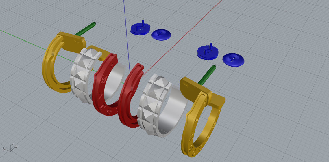 Earrings BuLGARI 3d print model D23 3D print model_6