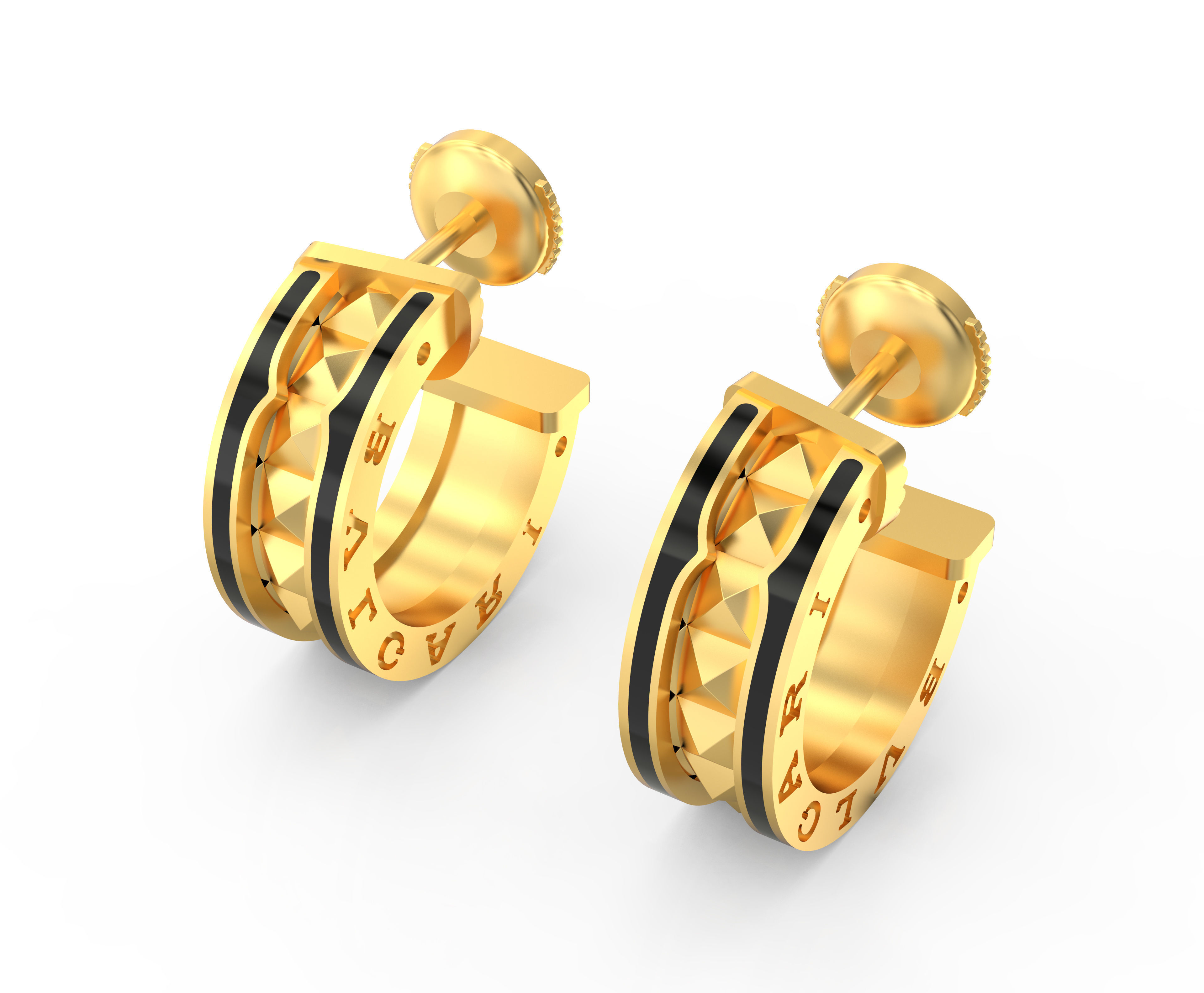 Earrings BuLGARI 3d print model D23 3D print model_3