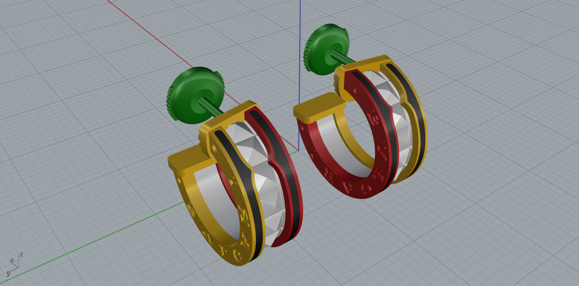 Earrings BuLGARI 3d print model D23 3D print model_10