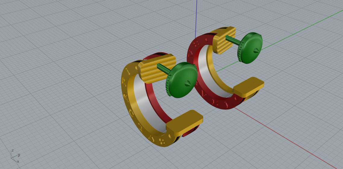 Earrings BuLGARI 3d print model D23 3D print model_8