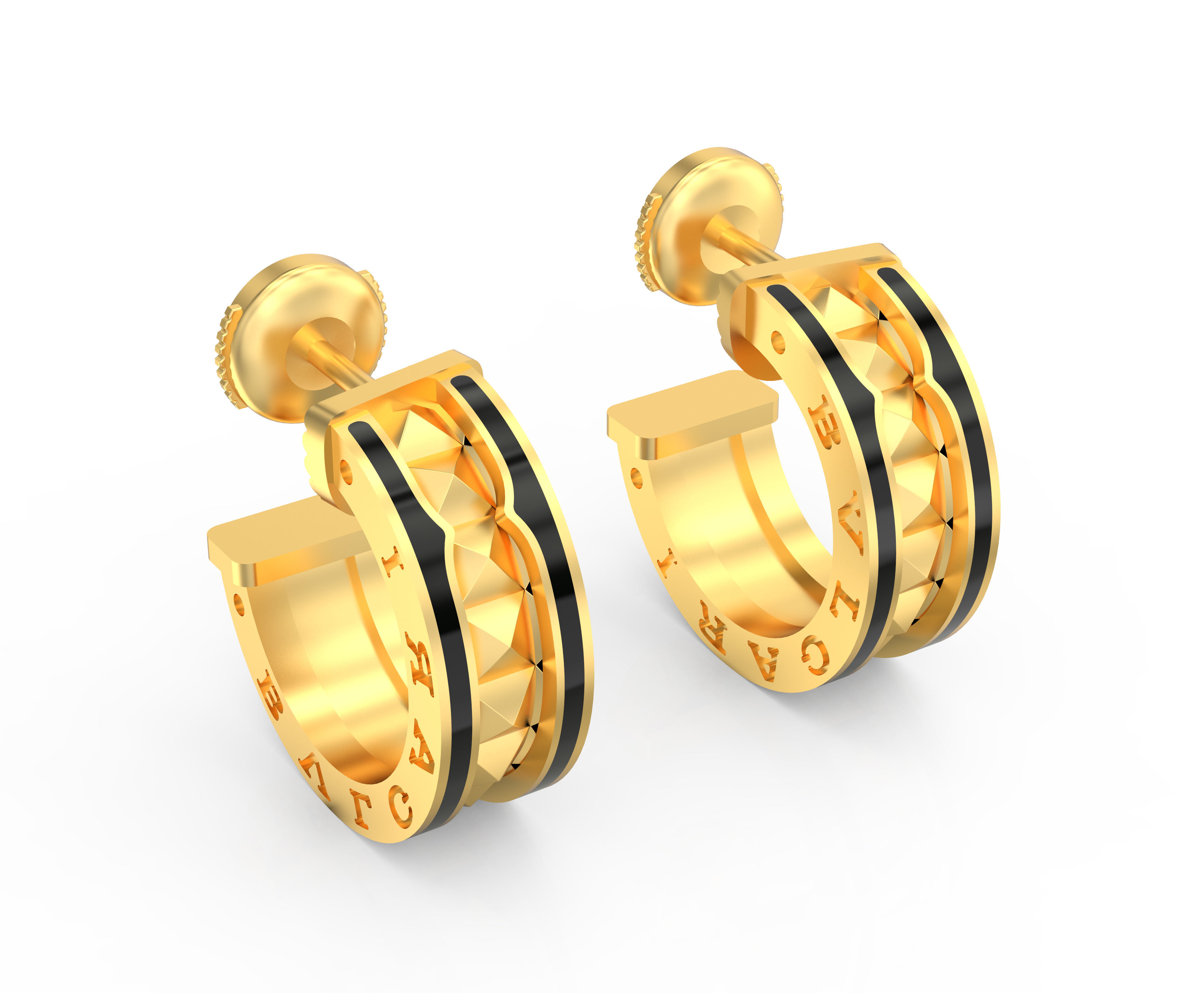 Earrings BuLGARI 3d print model D23 3D print model_2